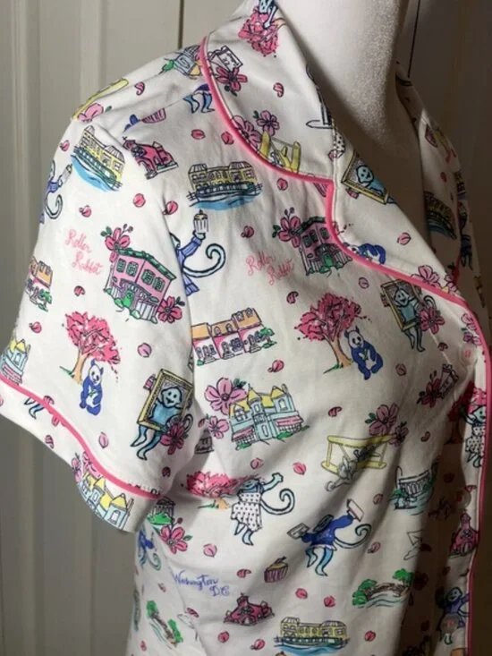 LIMITED EDITION Roller Rabbit GEORGETOWN MONKEY POLO PAJAMAS NWT SMALL OR MEDIUM - Picture 7 of 13
